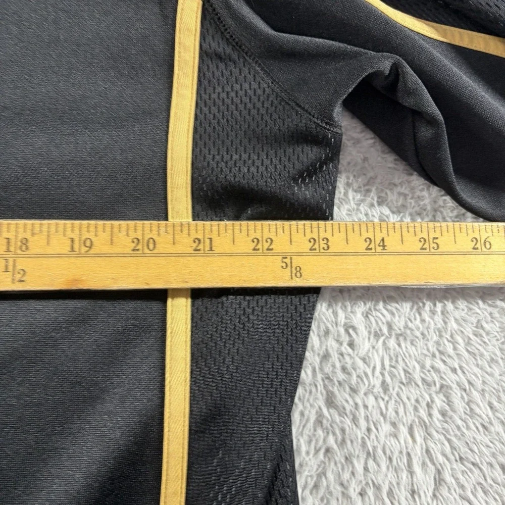 Adidas Track Jacket Mens XL Tall Full Zip Hooded Black Gold Sweater